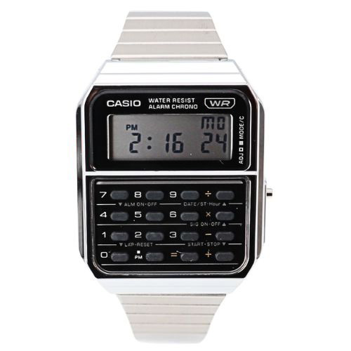 【10%OFFクーポン】カシオクラシック デジタルウオッチ 腕時計 電卓デザイン シルバーメーカー品番CA-500WE-1AJF【本体のみ(箱ケース等無)でメール便にて発送します】｜文具のある暮らし