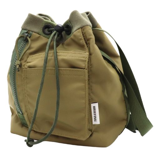 【クーポン対象外】ブリーフィング DRAWSTRING SHOULDER Sサイズ ショルダーバッグ 鞄 巾着型 カーキ メーカー品番BRA253L53-22