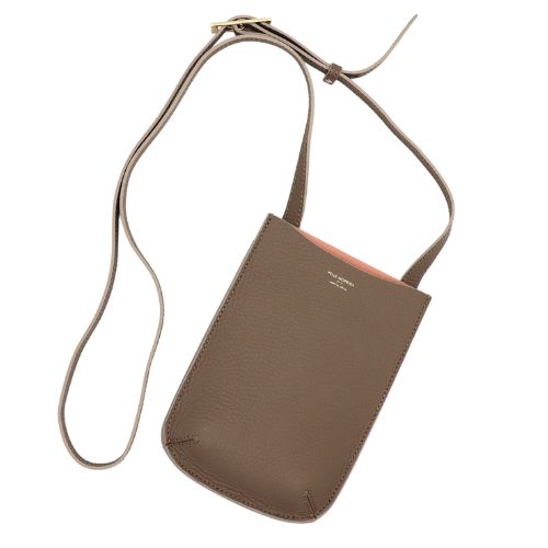 【クーポン対象外】ペッレモルビダ TelaMarina テーラマリーナ 鞄 スマホショルダー グレージュ×ピンクメーカー品番PMO-TE012-GRPK