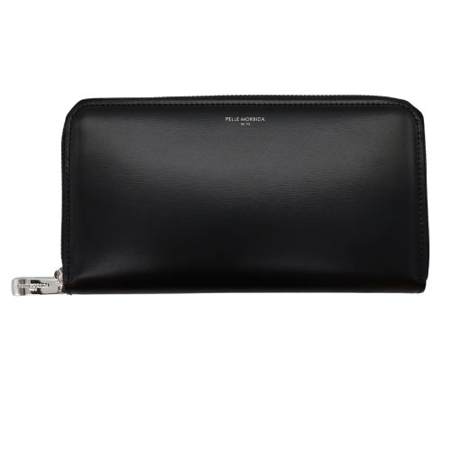 【クーポン対象外】ペッレモルビダ Barca バルカ ラウンドジップウォレット(ミディアム) 長財布 ブラック メーカー品番PMO-BA711-BK