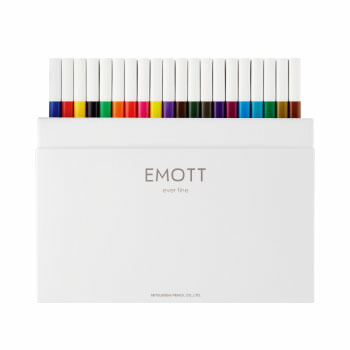 【10%OFFクーポン】三菱鉛筆 水性サインペン EMOTT エモット 40色セット メーカー品番PEMSY40C