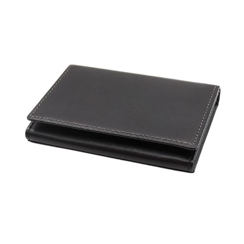【10%OFFクーポン】モルフォ ヘレナ Sinceroシンチェーロ 名刺入れ ササマチW 本革 ブラック×ブラック メーカー品番0855-1