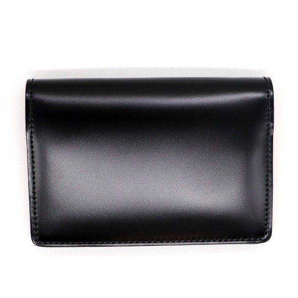 【10%OFF引き換え証】モルフォ キプリス 名刺入れ ササマチ 新コードバン×野菜タンニン酸 黒いこと 製造会社品番5614-BK