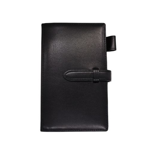 【10%OFFクーポン券】モルフォ キプリス CirasagiLeatherシラサギなめし革 取り合わせ万覚え帳 聖書6穴16粍 黒いこと 製造業者品番8033-1