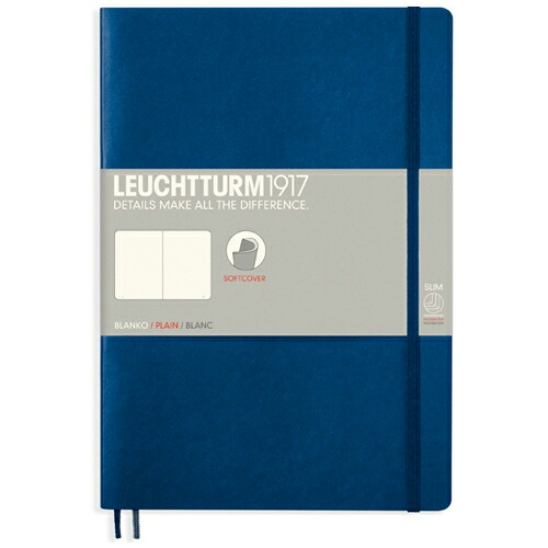 【10%OFFクーポン】ロイヒトトゥルム1917 ノートブック ソフトカバー コンポジション B5 無地 ネイビー LEUCHTTURM メーカー品番349299