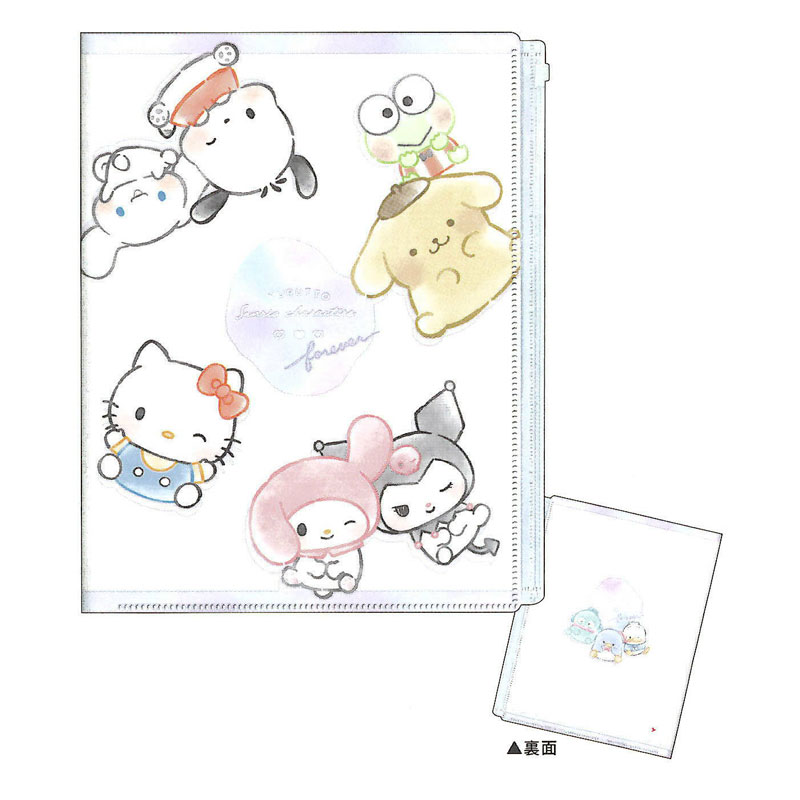 楽天市場】ファスナー付き 6ポケットクリアファイル サンリオ