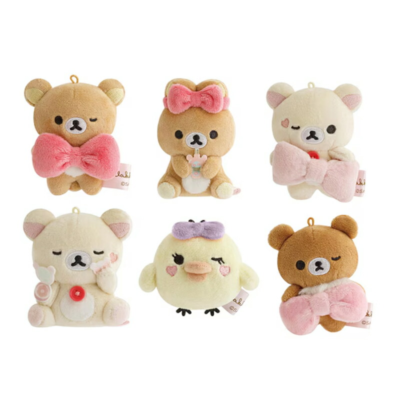 サンエックス リラックマ Makeup Rilakkuma てのりぬいぐるみ 6個セット 限定 かわいい プレゼント コレクション|文具の森 店
