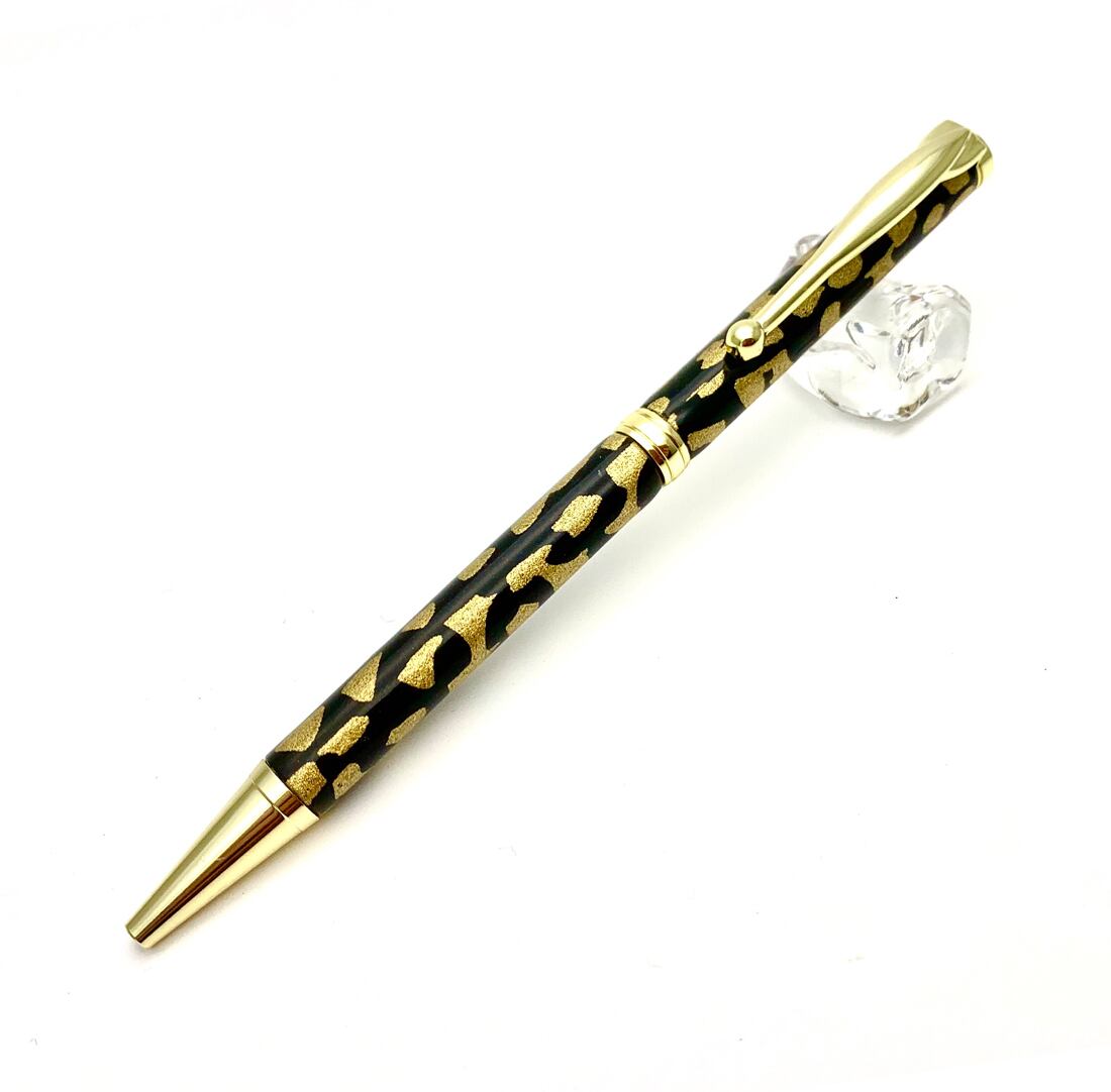 美濃和紙ボールペン 金箔変り玉・黒色 油性 和柄 伝統工芸品 プレゼント お祝い 日本製 オシャレ 記念品