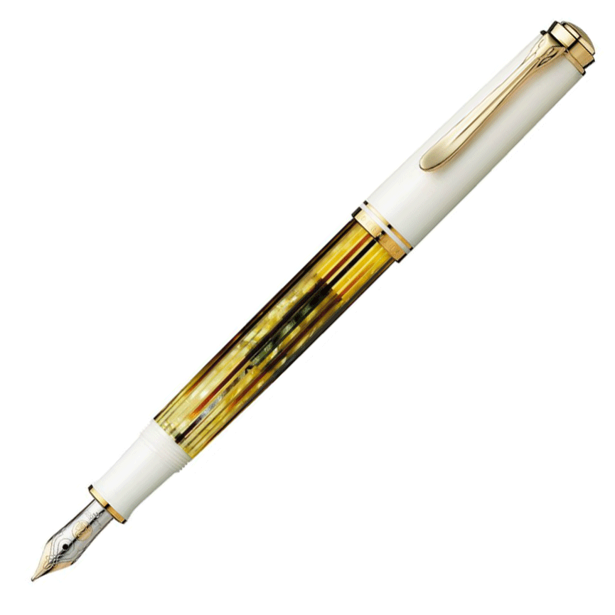 ペリカン万年筆 M400 ホワイトトータス M 中字 m400-w.gif