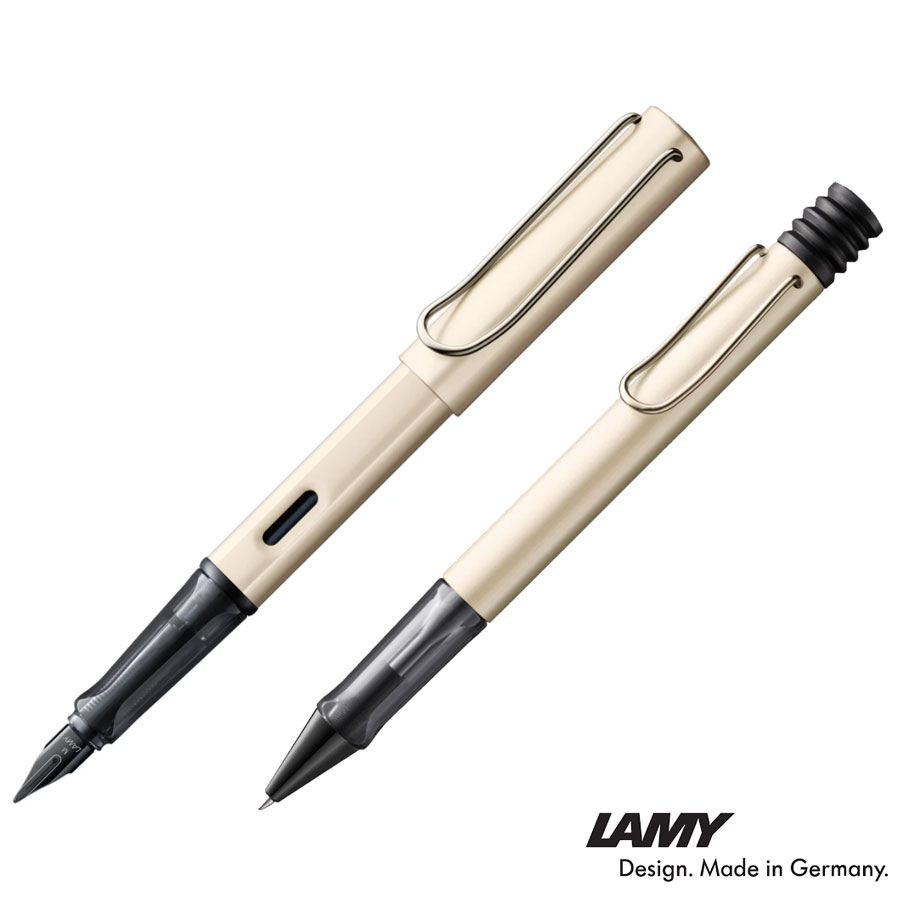 LAMY ルクス Lx パラジューム 筆・ボールペン ２本仕掛ける オシャレ 名入れ 差し上げ物 飛び切り 御祭り 軽銀 専用入れもの付き添い人 差し上げ物