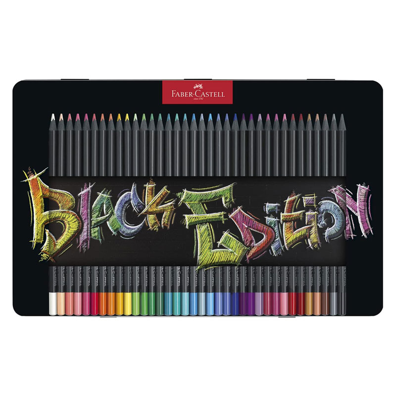 楽天市場】色鉛筆 100色セット ブラックエディション FABER CASTELL