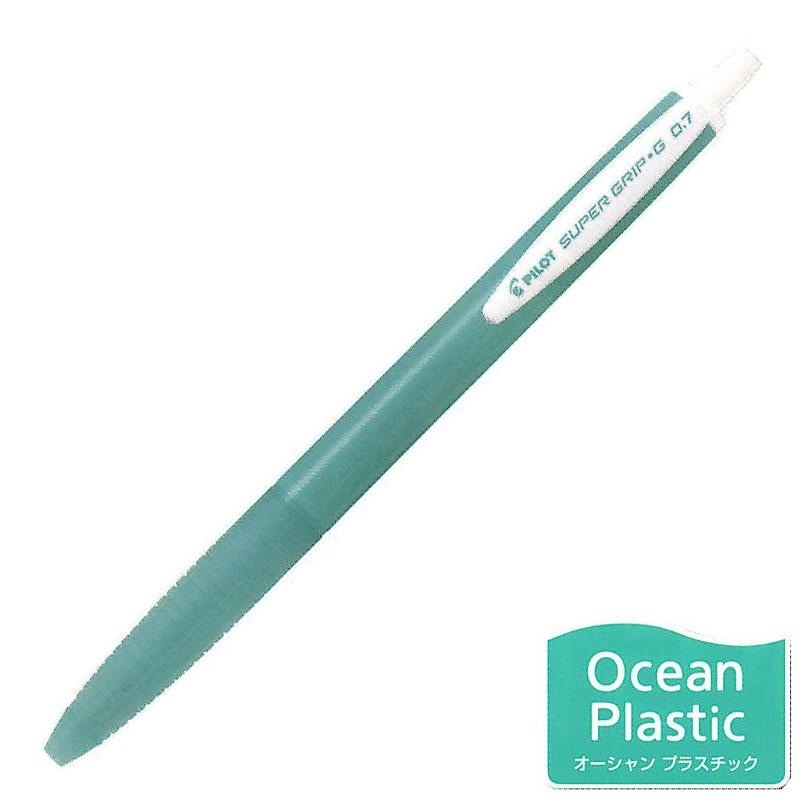 楽天市場】PILOT スーパーグリップG オーシャンプラスチック 油性