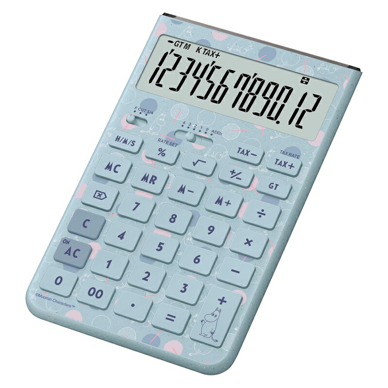 カシオ CASIO 電卓 ジャストサイズ 12桁表示 ムーミンコラボ限定モデル ムーミントロールデザイン JT-200T-MM-BU-N 数量限定 プレゼント オシャレ 6,776円