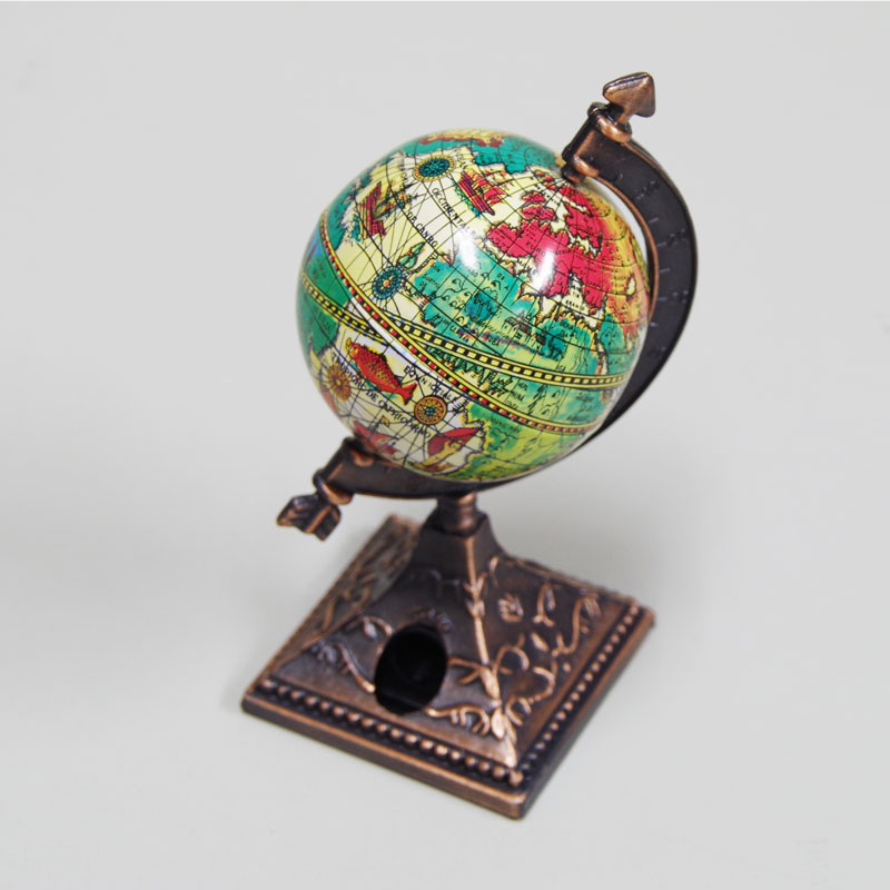 楽天市場】『アンティーク調 鉛筆削り』 地球儀 細長タイプ ミニチュア