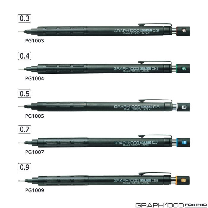 楽天市場】ぺんてる シャープペンシル グラフ1000 CS 【0.5mm】 軸色全