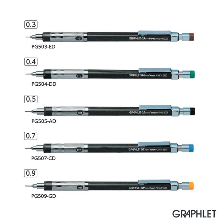 楽天市場】ぺんてる シャープペンシル グラフペンシル PG5-AD 【0.5mm