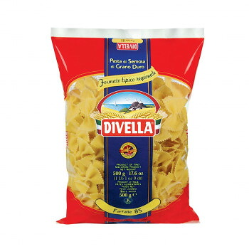 DIVELLA ディヴェッラ パスタ ♯85 ファルファッレ 500g&times;24個 606-135｜ブングショップ