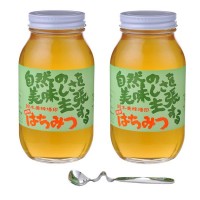 鈴木養蜂場　はちみつ　大瓶2本セット(菜の花1.2kg、レンゲ1.2kg、はちみつスプーン) 4549081069743