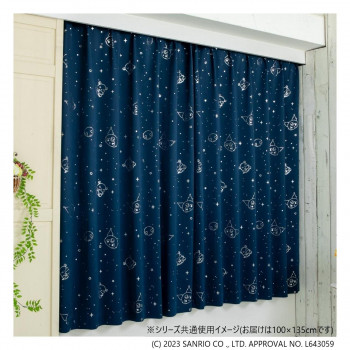 サンリオ クロミ 箔遮光カーテン 100×135cm SS-11-208-21