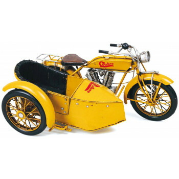 ブリキのおもちゃ(side car yellow)　27527
