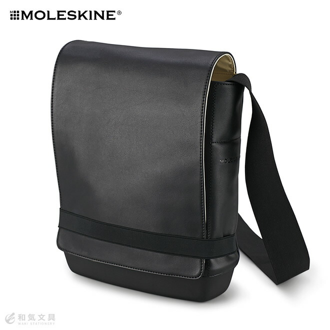 moleskine classic leather slim messenger bag