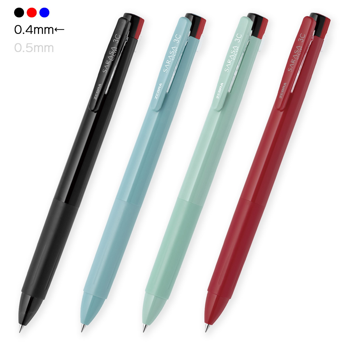 楽天市場】ゼブラ ジェルボールペン 0.5mm サラサクリップ3C＜SARASA