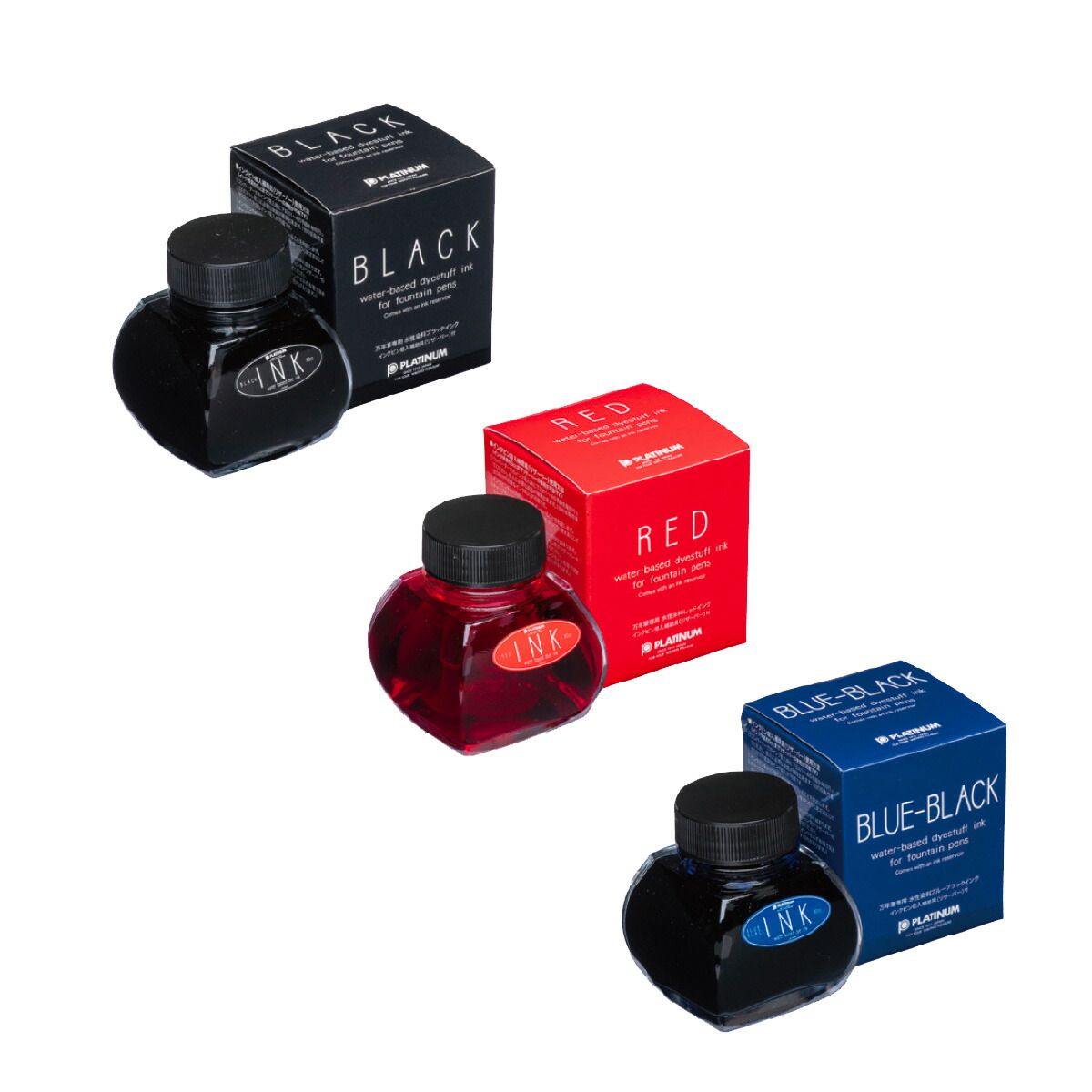 30％OFF】 プラチナ萬年筆 万年筆用 瓶インク インクリザーバー付き インク色：ブルーブラック INK-1200#3 INK-1200  4977114409639