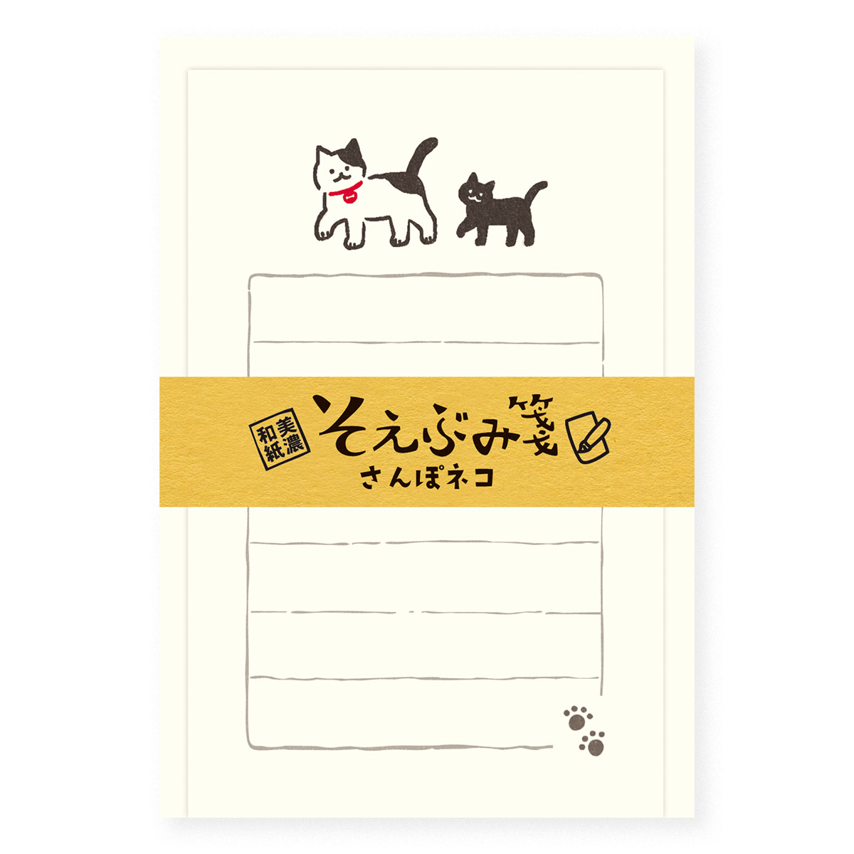 楽天市場】古川紙工 そえぶみ箋 ＜たつかもニャン＞ LS443 : ブング