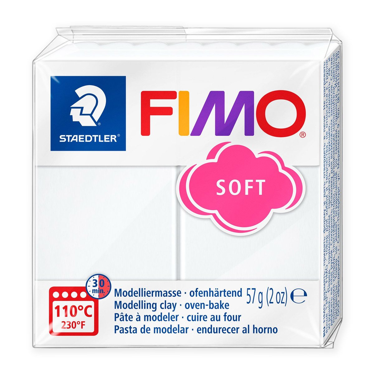 メ可 ステッドラー CLAY FIMO 激安正規 オーブンクレイ フィモ 8020-0 【逸品】 ホワイト ソフト