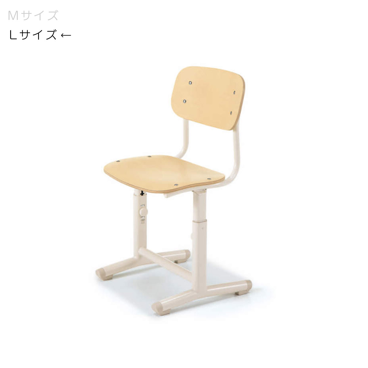 コクヨ 児童生徒用イス 可動式 背座合板 ホワイトナチュラル色 Lサイズ JIS規格対応 ESC-CAGL-EZWL01