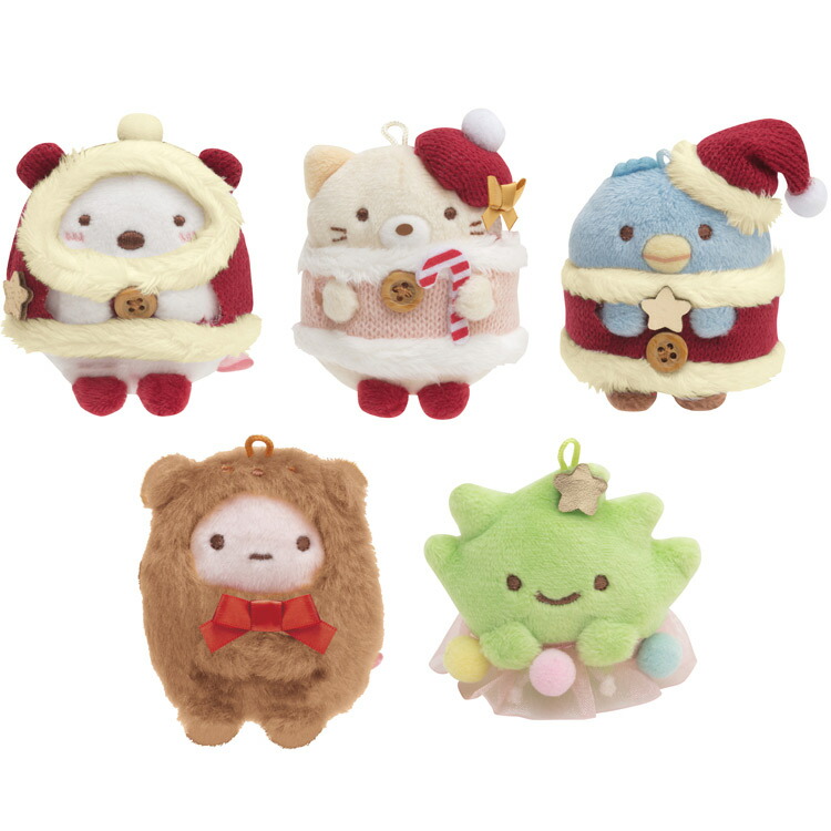 2018年にサンリオ限定販売されたすみっコぐらしクリスマスぬいぐるみ 6点セット 楽天市場】すみっコぐらし てのりぬいぐるみ クリスマス