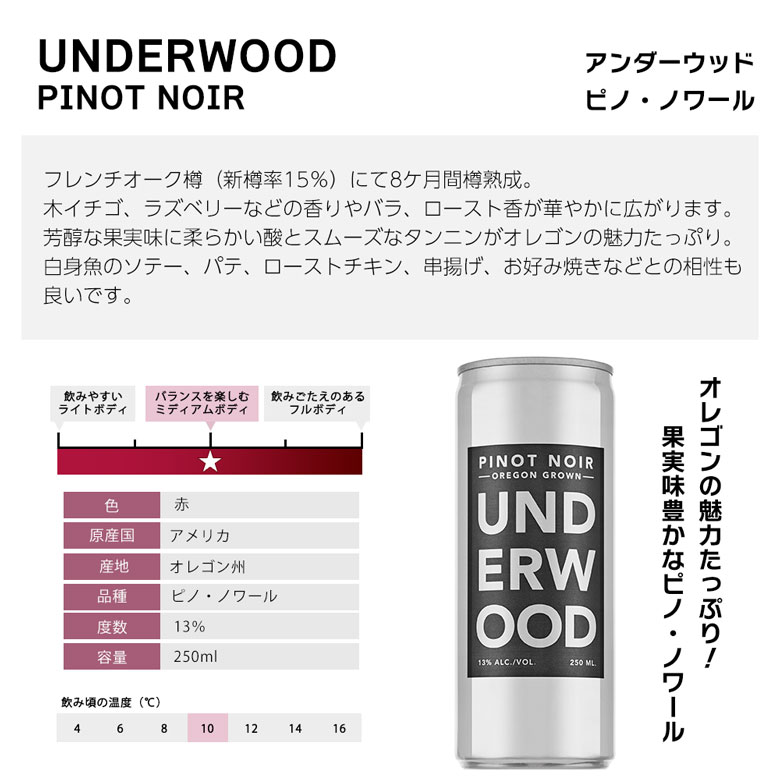 市場 缶ワイン セット 5本セット ワイン アメリカ アンダーウッド 飲み比べ UNDERWOOD