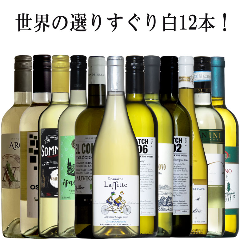 楽天市場 世界のよりすぐり白12本 フランス イタリア スペイン チリから厳選 税込1万円 送料無料 ギフト プレゼント 750ml イタリア ワインならボン ヴィーノ