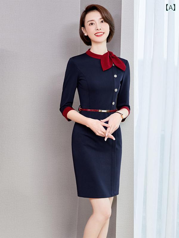 【送料無料】制服 接客業 オフィス 清楚 制服 ドレス お姫様 ホテル フロント