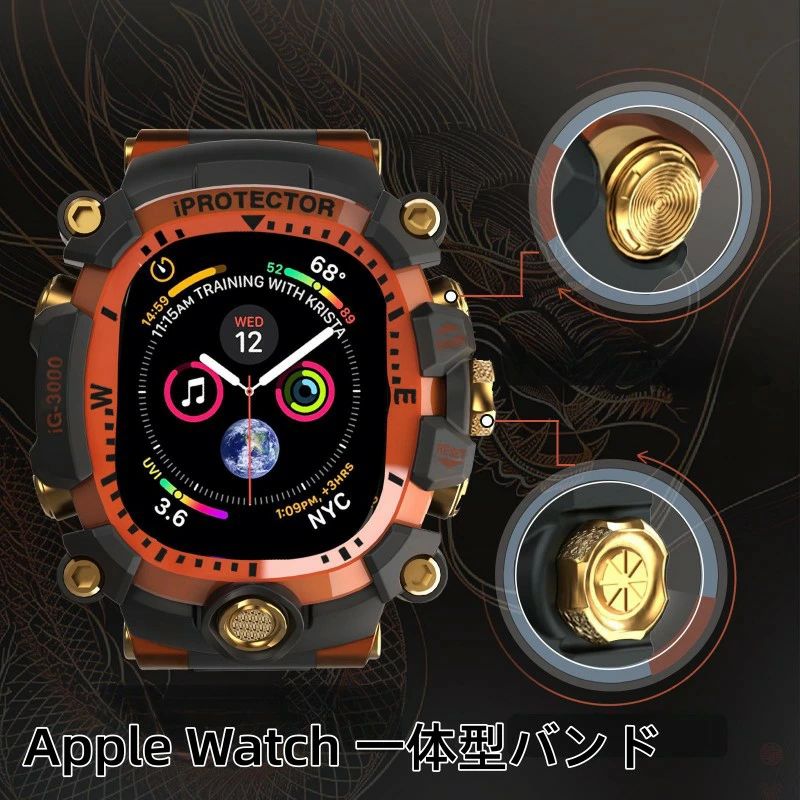 【送料無料】Watch 9 交換用バンド Watch 8 一体型 バンド バンド Watch series 6 5 4 44mm 一体型 交換用バンド apple watch 7 Watch 44-45 カバーバンド プレゼント レザー メンズ 高級感 バンド｜Buona vista