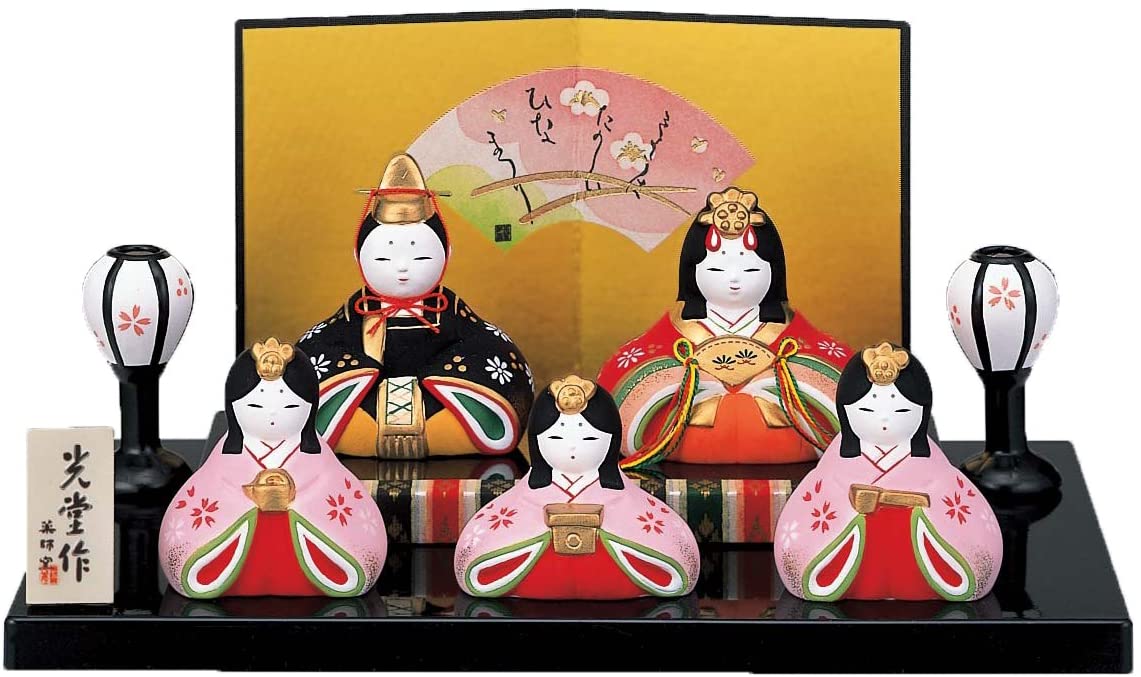 お雛様　昭和　レトロ ビンテージ雑貨 昭和期 古い木目込み人形 五段雛飾り(雛人形