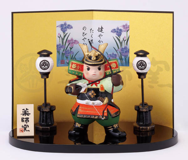 端午の節句を飾る★【錦彩　若武者飾り(弓矢)】豆オブジェ 置物 縁起の良い置物　迎春a｜Buona Vita　店
