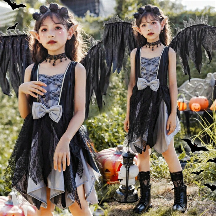 【3set/4set】翼付き ハロウィン コスプレ ゾンビ花嫁 衣装 子供用 レディース 魔女 吸血鬼 ヴァンパイア 悪魔 デビル ハロウィン 衣装 仮装 女の子 クリスマス仮装 コスプレ 魔女 コスプレ コスプレ キッズ 大人 衣装 イベント 仮装 パーティー 仮装 変装 送料無料