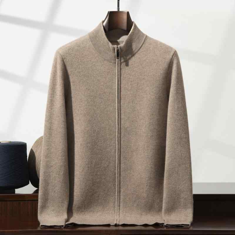 カーディガン メンズ 男性用 ニット 厚手 ハーフハイネック ウール 秋冬 防寒 暖かい 無地 ゆったり 大きめサイズ 普段使い 部屋着 韓国 カジュアル 紺 黒 グレー｜ブリルビ 14,334円
