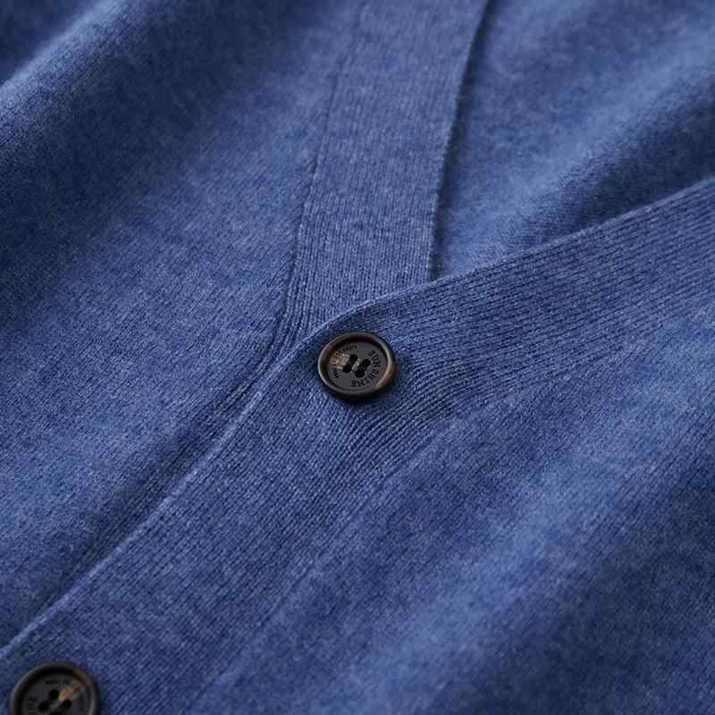 カーディガン メンズ Vネック ニット ウール 長袖 無地 ゆったり 厚手 秋冬 紳士服 シニア ビジネス カジュアル 普段使い|ブリルビ