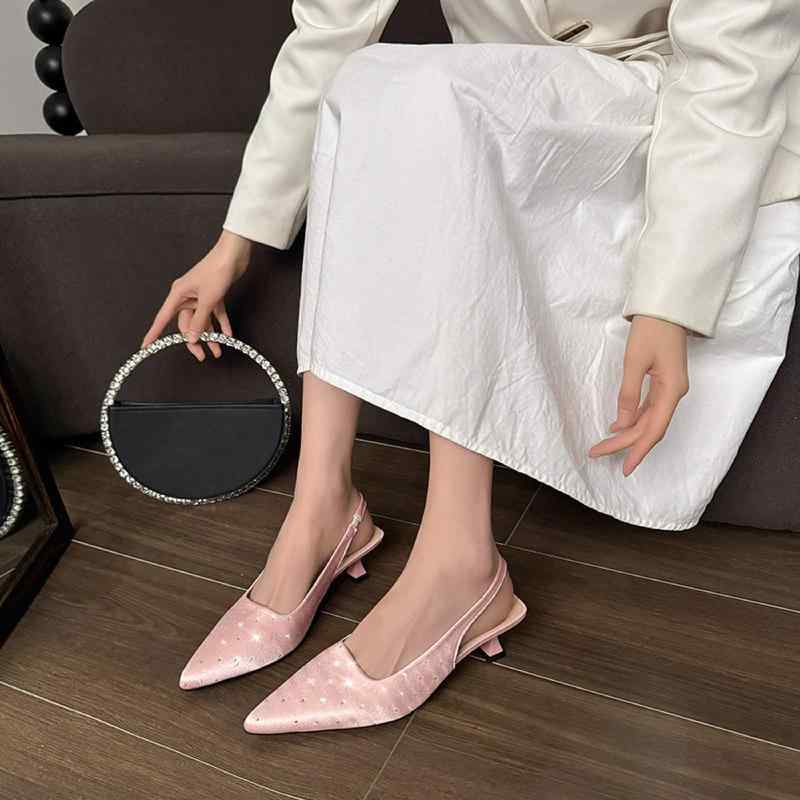 パンプス レディース ポインテッドトゥ 置き目踵 バックス落とし穴 無地 PUなめし革 春夏 秋冬 ベージュ サクラ色 黒いこと 青色 気が大きい大きさ 一方ならずなりにくい 歩き分かりやすい 普段使い走り 会う約束(x30)