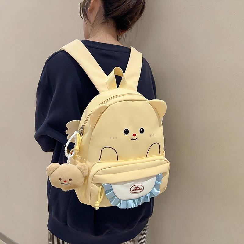 リュック レディース かわいい 小熊 ぬいぐるみ 大容量 バックパック ガールズ 学生 旅行 お出かけ ナイロン プリント(x5)