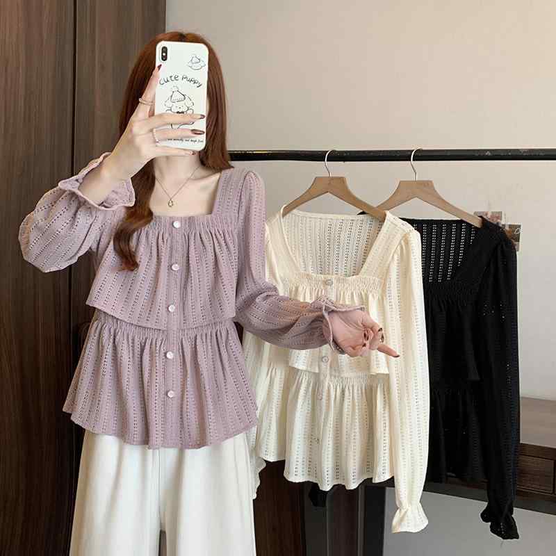 楽天市場】ビッグカラー パイピング リボン ブラウス 3色 大きなサイズ