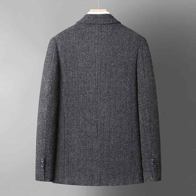背広 メンズ 羊毛雑ぜ合わせる 朦々たる テーラードジャケット 商行為 成人男性服 秋冬 ポリエステル原材料 防しわ製作 うす暗い薄墨色