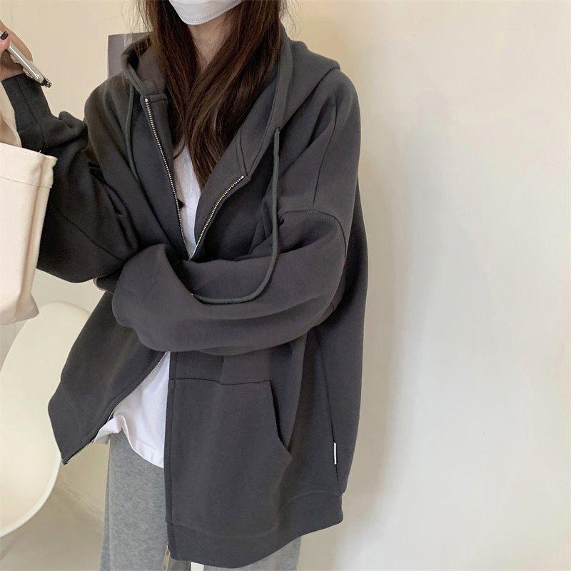 パーカー レディース 春秋 薄手 裏起毛 スウェット ジップアップ 無地 フード付き トップス カジュアル スタイル 普段使い