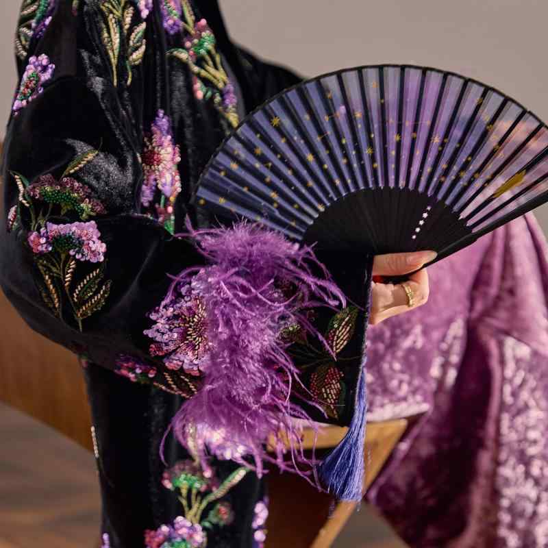 綿上衣 レディース 刺しゅう V素っ首 黒いこと ポリエステル 中国風 秋冬 読みもの レトロ
