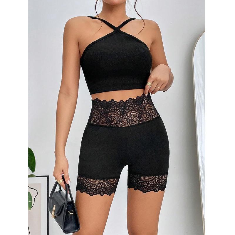 ショートパンツ レディース 大きいサイズ レース モダール 三分丈 ペンシルパンツ スキニー 薄手 無地 ウエストゴム 白 黒 ベージュ(x10)