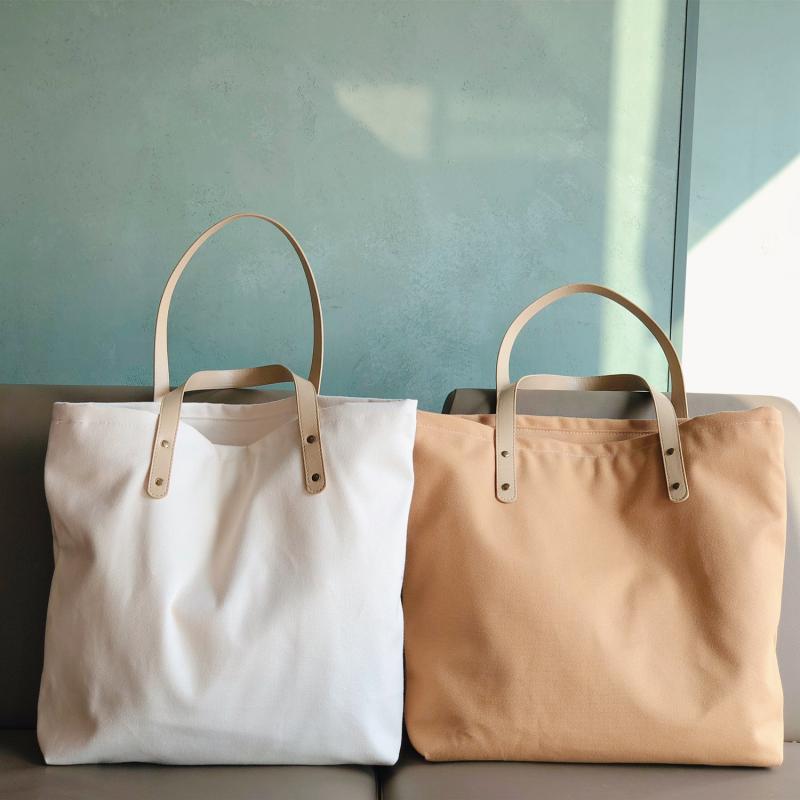 布製バッグ レディース 秋冬 新品 文芸風 帆布 ショルダーバッグ PUレザー トートバッグ 大判サイズ 学生 通学 通勤 レトロ 無地 ベージュ系 ホワイト系 キャメル(x3)