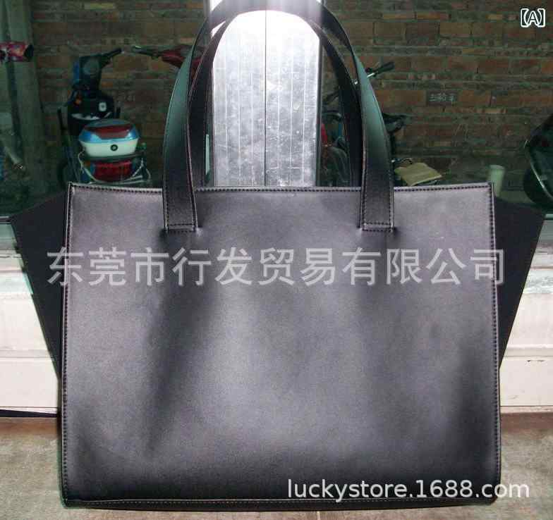 トートバッグ レディース 女性用 PUレザー 買い物袋 手提げ 肩掛け 鞄 カジュアル 無地 ブラック(x100)