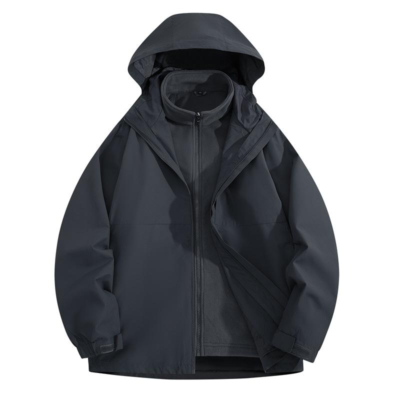 マウンテンパーカー メンズ レディース 取り外し可能 秋冬 アウトドア 登山ウェア 防寒着 撥水 透湿 キャンプ 釣り 登山 トレッキング 男性用 女性用 ブラック グレー ホワイト ネイビー ピンク パープル M L XL XXL 3XL